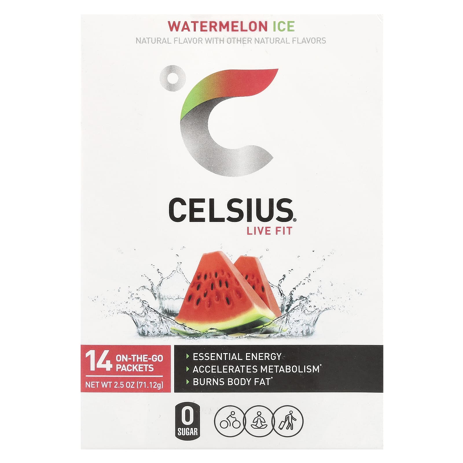 Boost Metabolism with Celsius Live Fit Watermelon Ice Energy Drink - Image 1