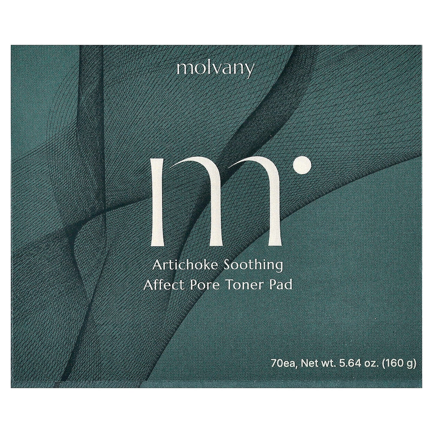 Molvany, Artichoke Soothing Affect Pore Toner Pad, 70 Pads, 5.64 oz (160 g) - Image 2