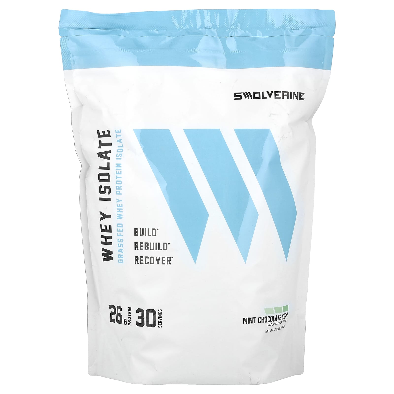 Swolverine, Whey Isolate, Mint Chocolate Chip, 2.05 lb (930 g) - Image 1