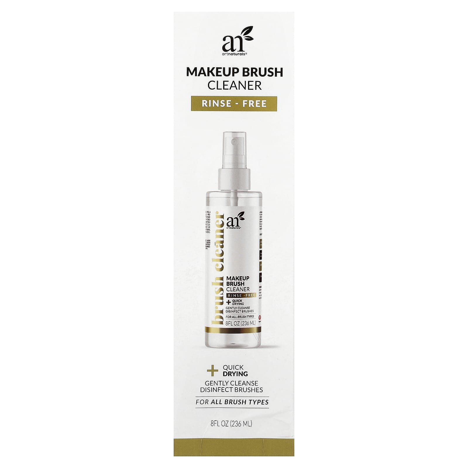 Gentle Makeup Brush Cleaner by artnaturals - Rinse Free & Quick Drying - Image 2