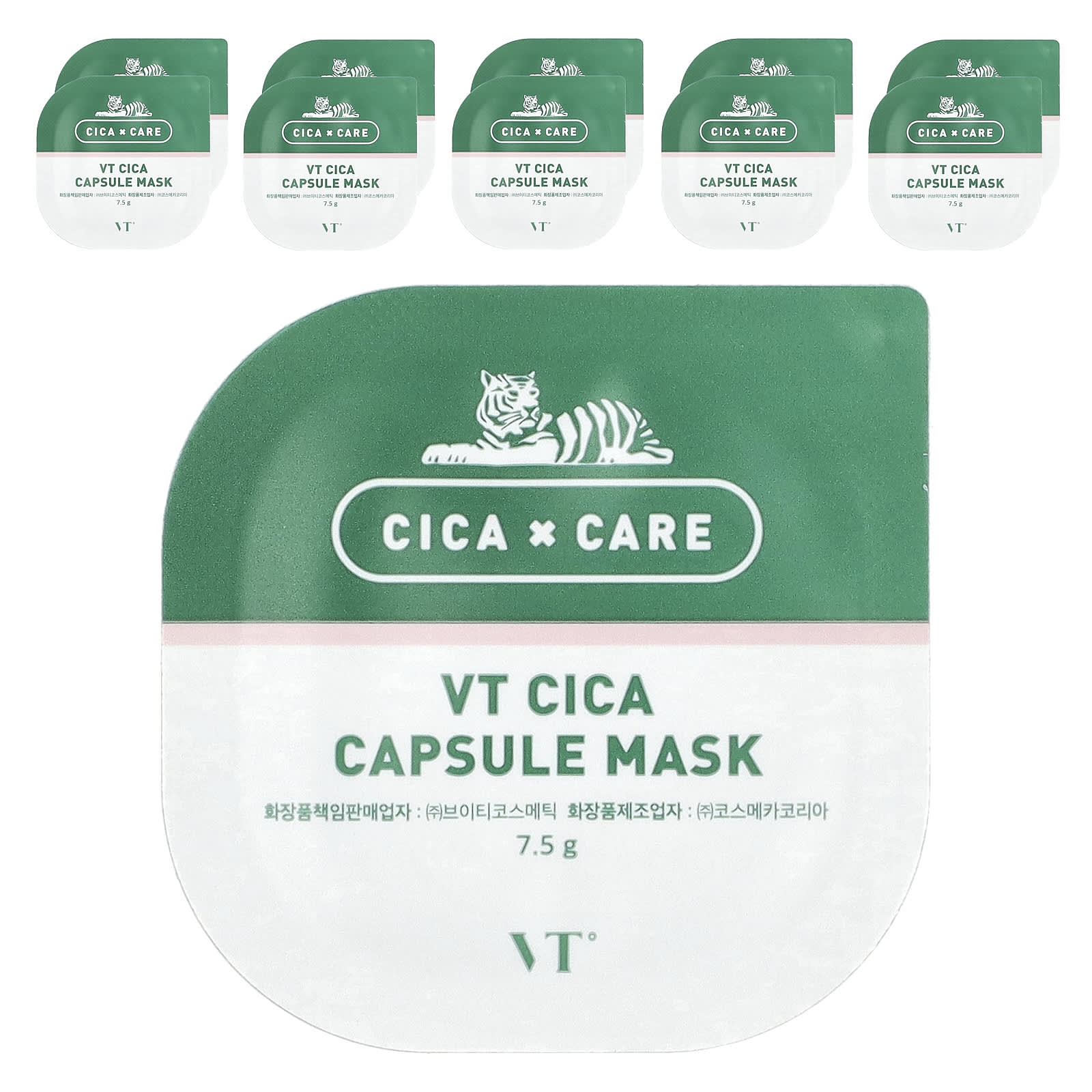 VT Cosmetics, VT Cica Capsule Beauty Mask, 10 Count, (7.5 g) Each - Image 1