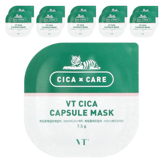 VT Cosmetics, VT Cica Capsule Beauty Mask, 10 Count, (7.5 g) Each - Image 1