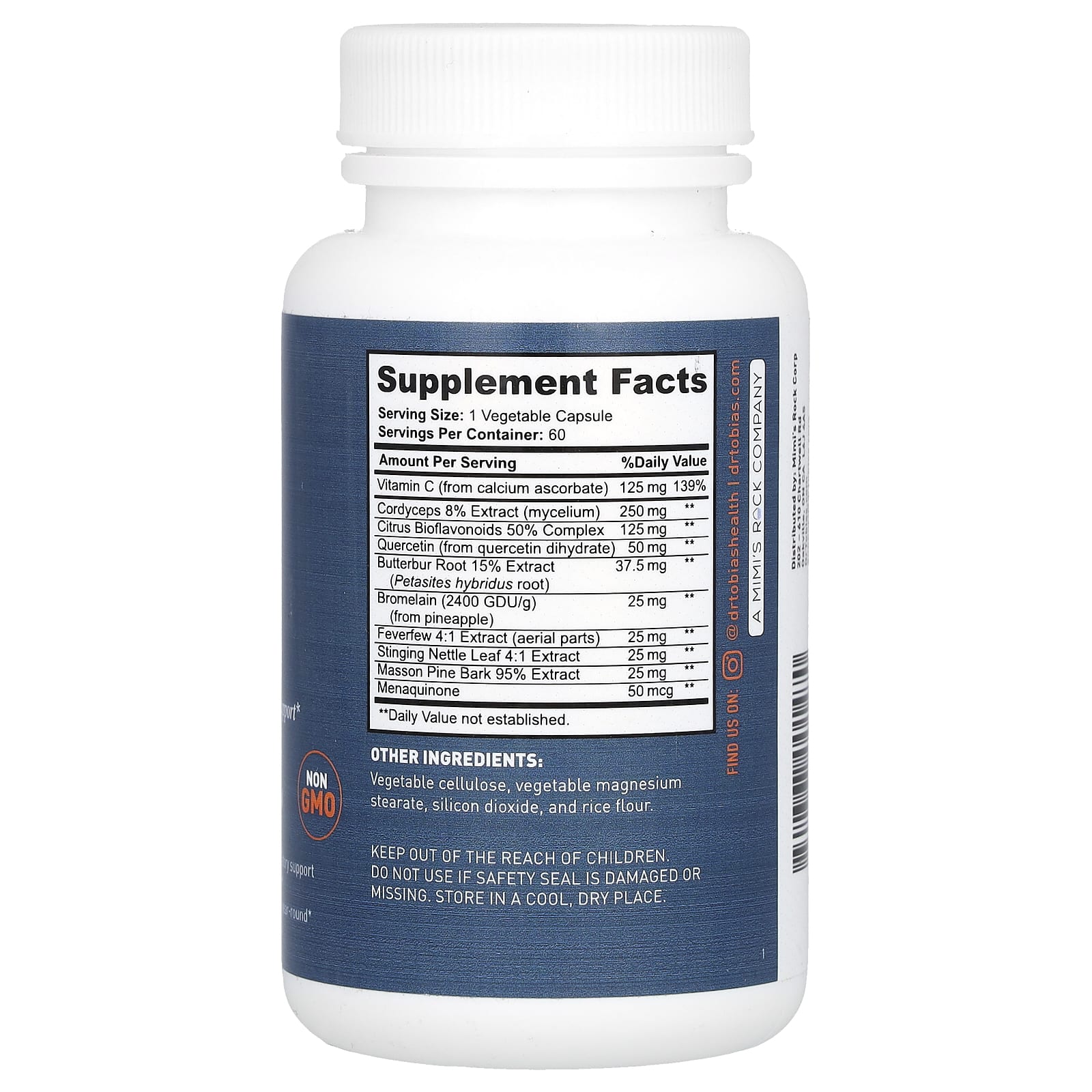 Dr. Tobias Lung Health Supplement for Respiratory Support - 60 Capsules - Image 2