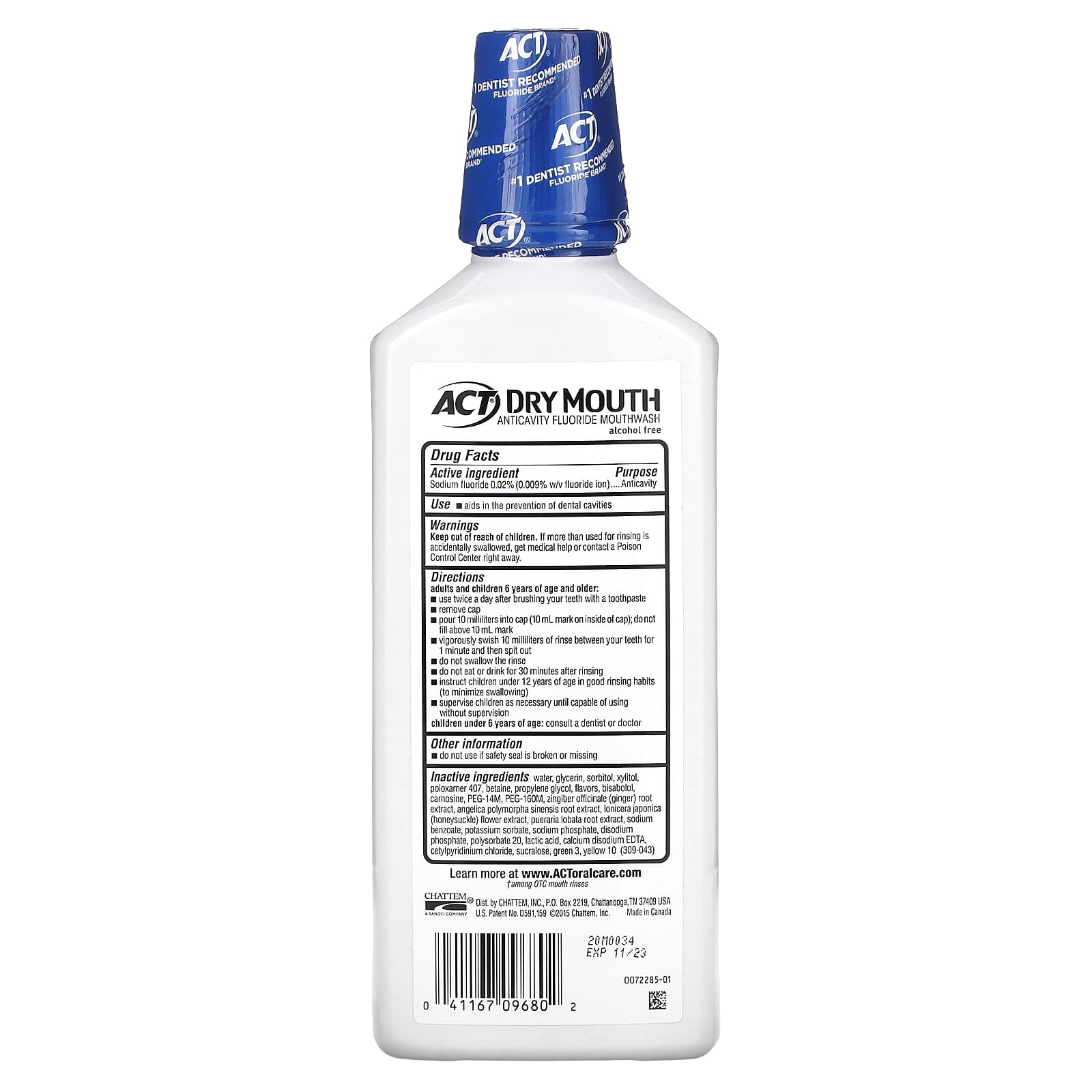 Dry Mouth Relief with ACT Anticavity Mouthwash - Soothing Mint Flavor, 18 oz - Image 2