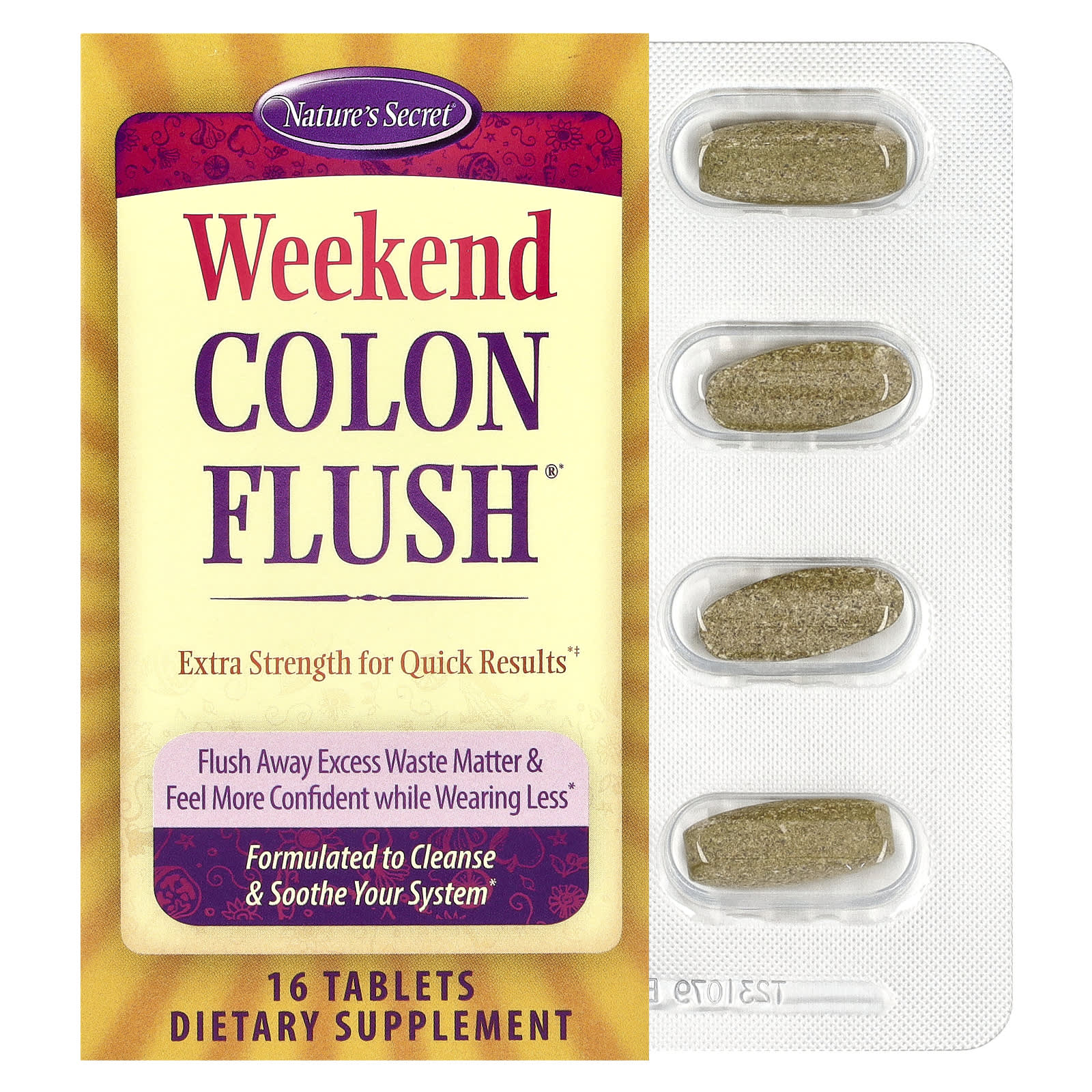 Nature's Secret, Weekend Colon Flush®, 16 Tablets - Image 1