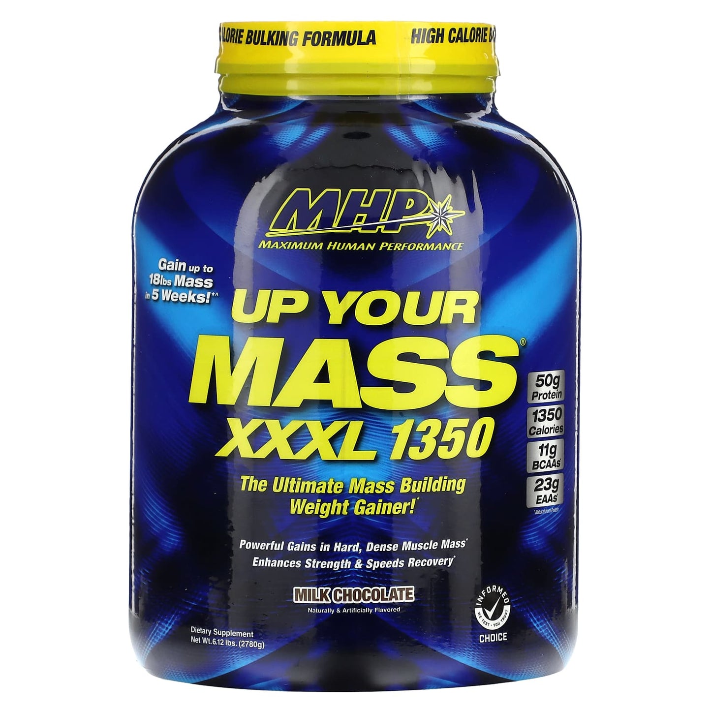 MHP, Up Your Mass XXXL 1350, Milk Chocolate, 6.12 lbs (2,780 g) - Image 1