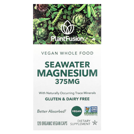 PlantFusion, Seawater Magnesium, 120 Organic Vegan Caps - Image 1