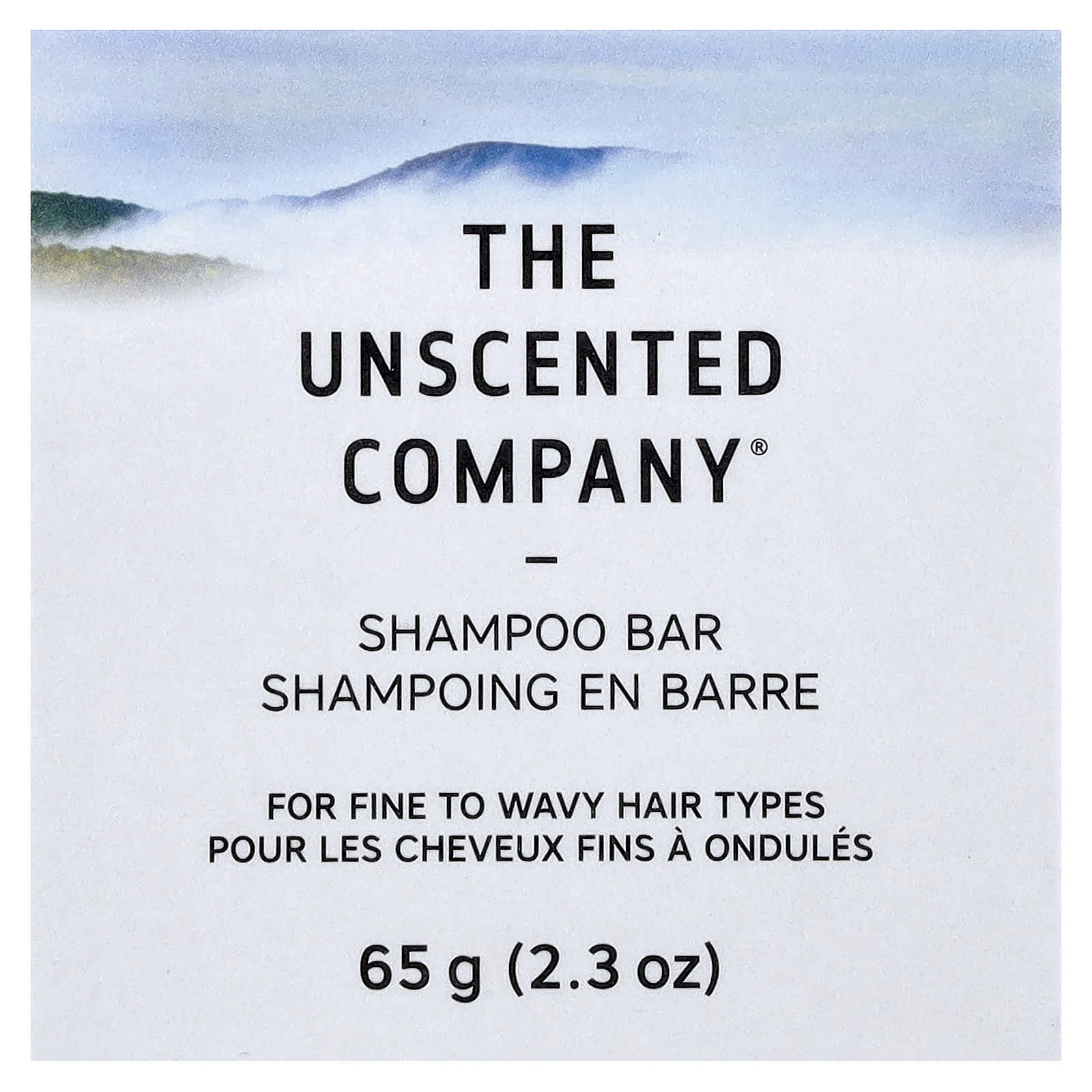 The Unscented Company, Shampoo Bar, For Fine to Wavy Hair Types, Fragrance Free, 2.3 oz (65 g) - Image 1