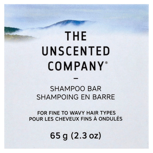 The Unscented Company, Shampoo Bar, For Fine to Wavy Hair Types, Fragrance Free, 2.3 oz (65 g) - Image 1
