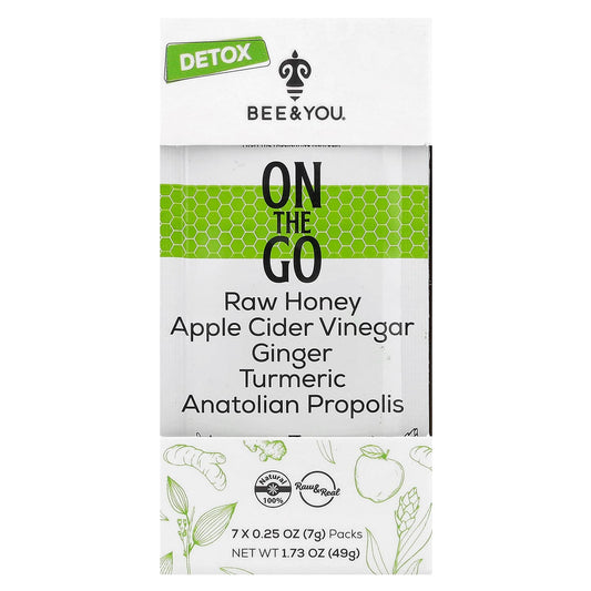 Bee & You Detox On-The-Go 7 Pack 100% Natural Supplements - Image 1