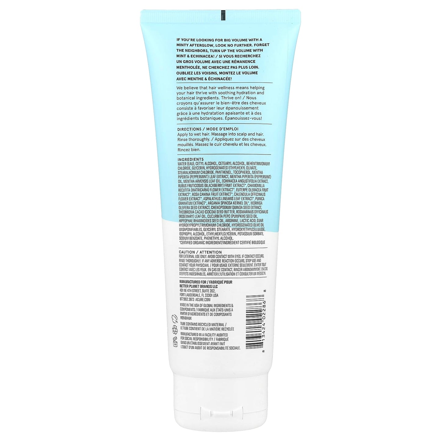 Boost Fine Hair with Acure's Minty Volume Conditioner, 8 fl oz - Image 2