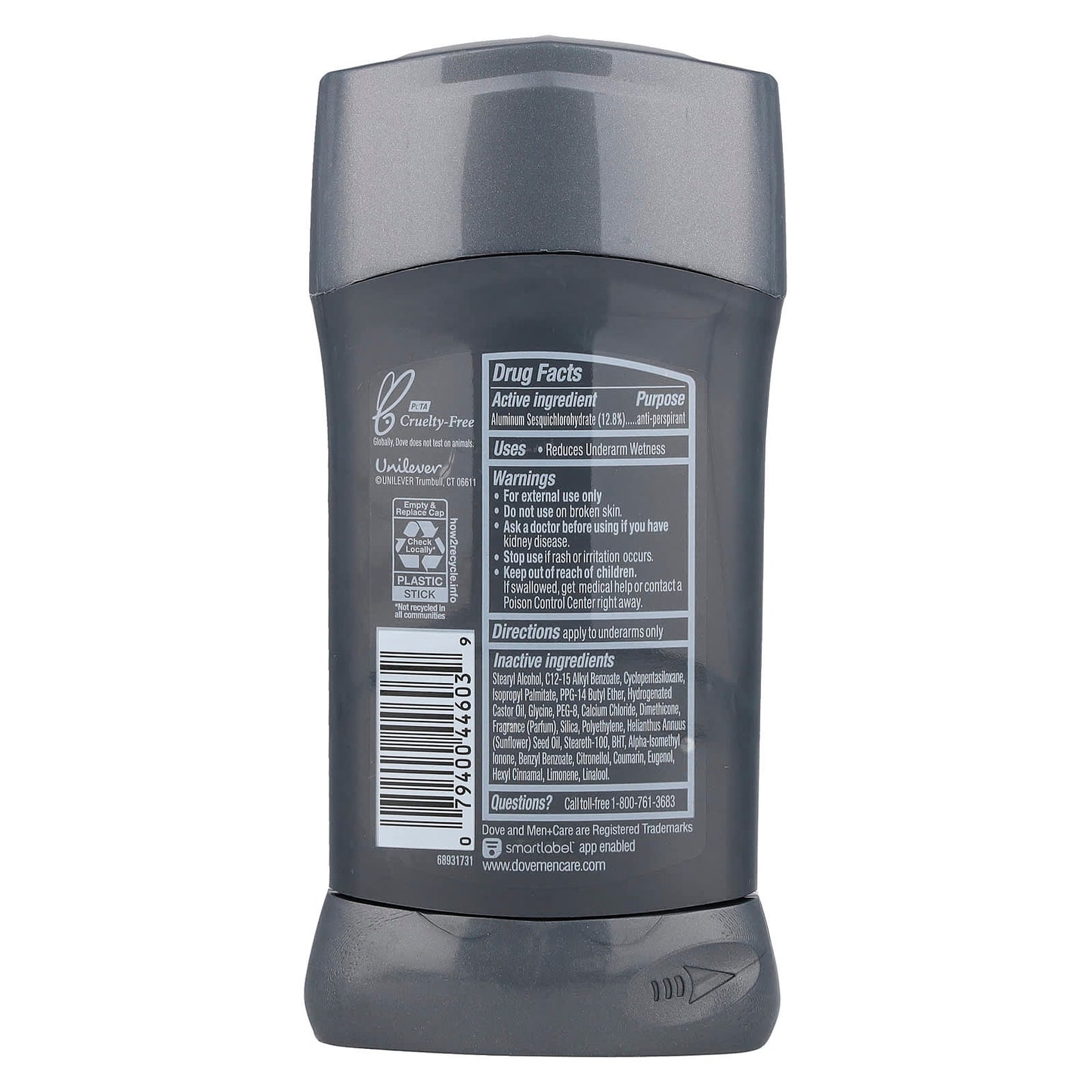 "Sensitive Shield Antiperspirant Deodorant for Men by Dove, 2.7 oz (76 g)" - Image 2