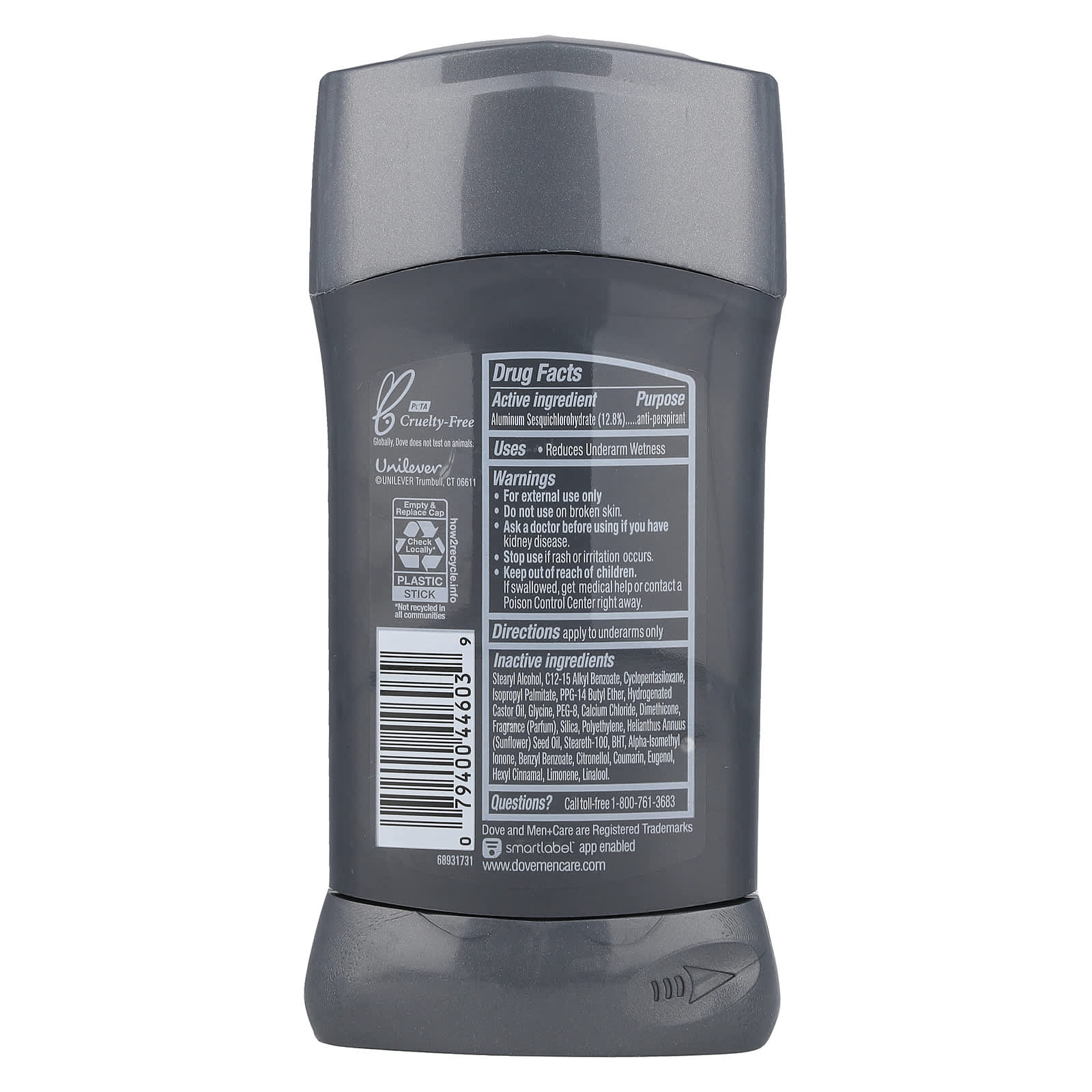 "Sensitive Shield Antiperspirant Deodorant for Men by Dove, 2.7 oz (76 g)" - Image 2