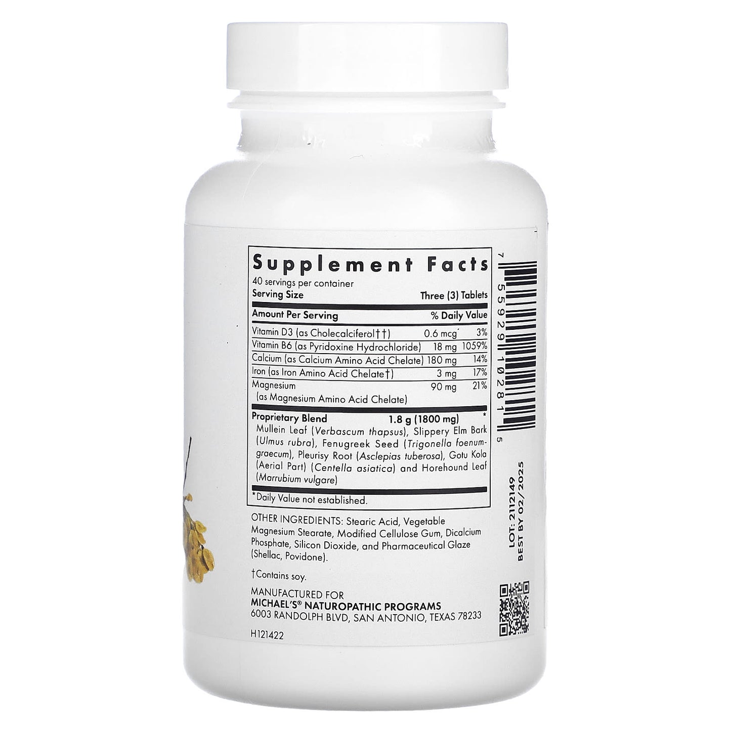 Michael's Health, Lung Factors, 120 Vegetarian Tablets - Image 2