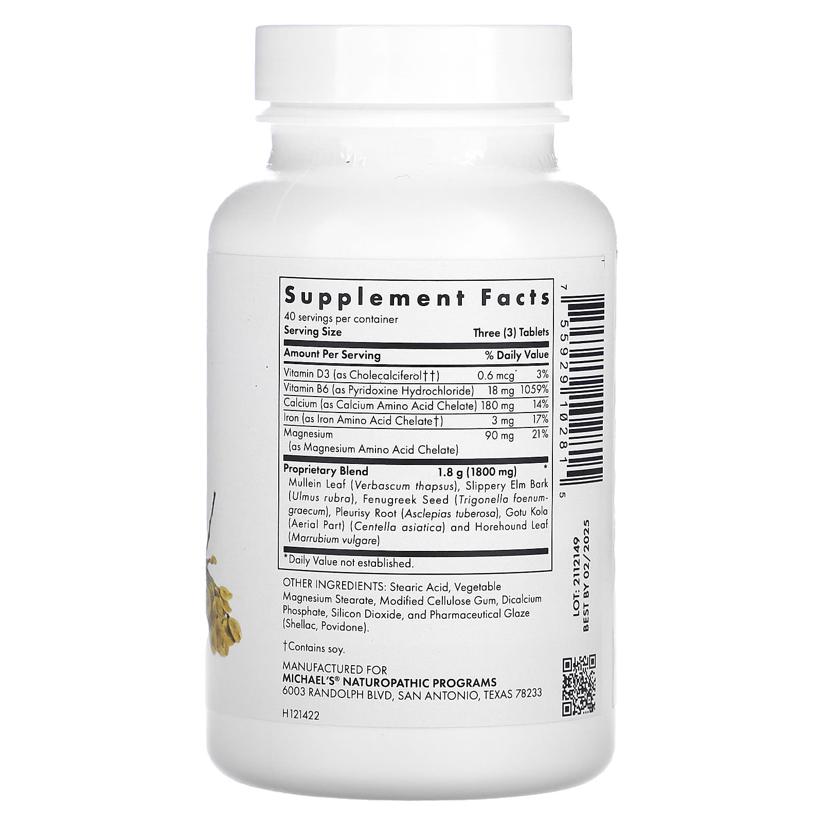 Michael's Health, Lung Factors, 120 Vegetarian Tablets - Image 2