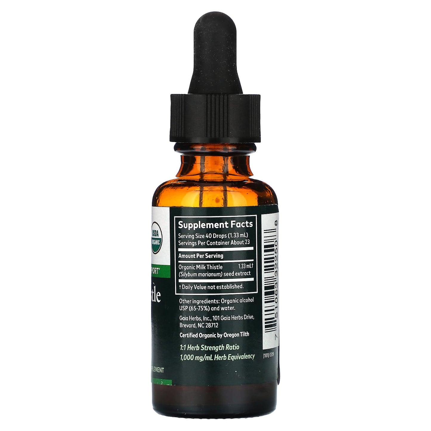 Gaia Herbs USDA Organic Milk Thistle Seed Liver Support Supplement - Image 2