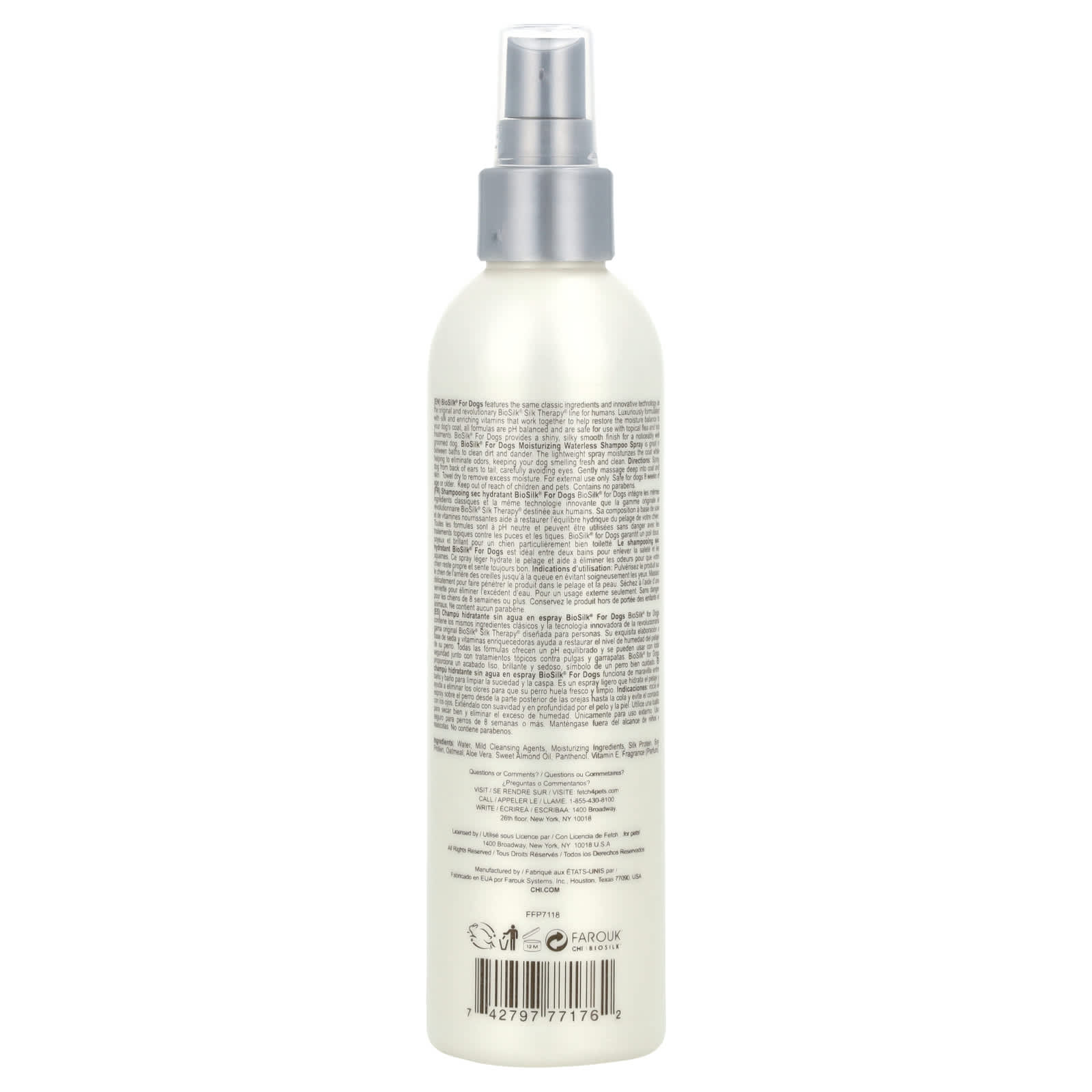 Biosilk Moisturizing Dog Shampoo Spray, Cruelty-Free, 8 fl oz - Image 2