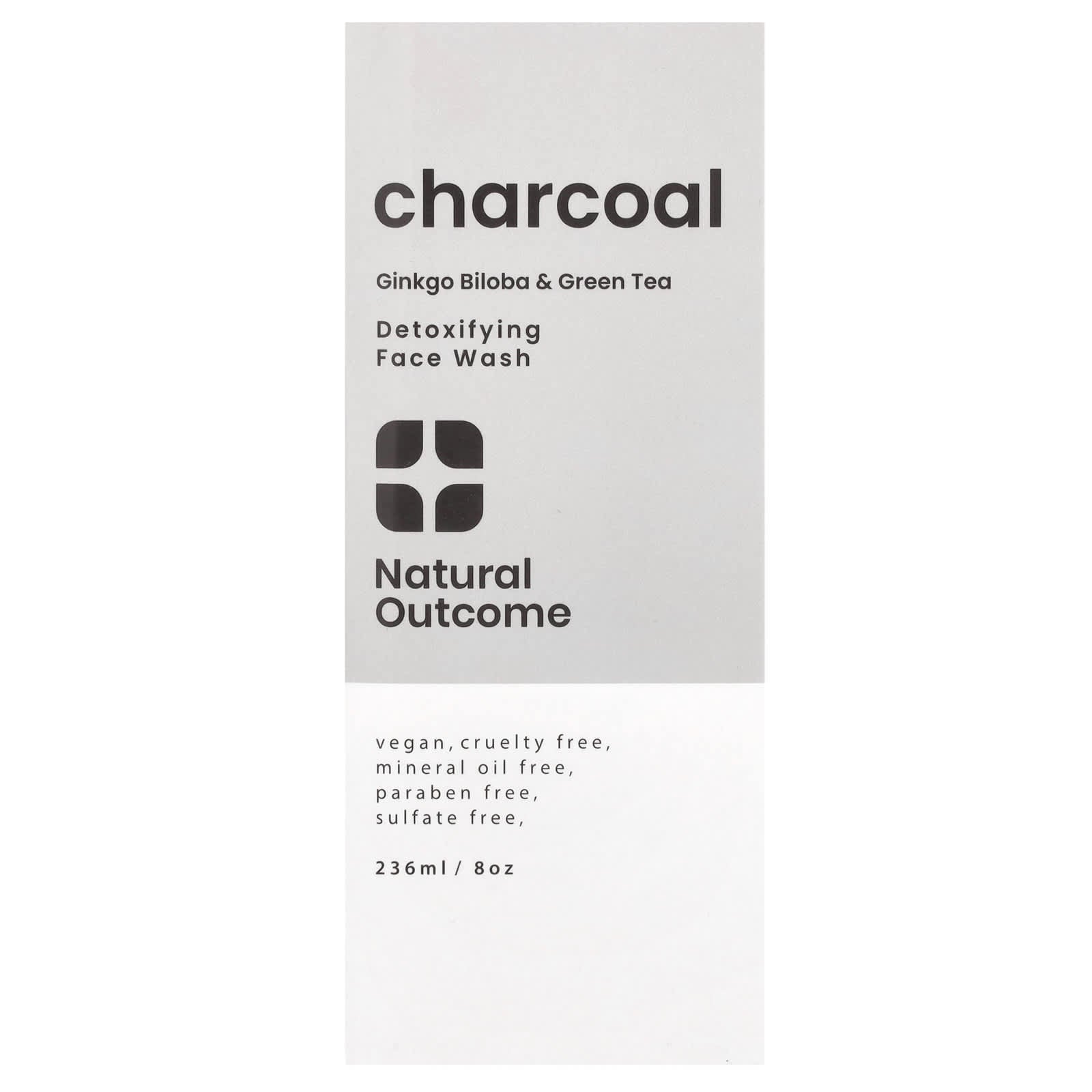 Natural Outcome, Charcoal, Detoxifying Face Wash, 8 oz (236 ml) - Image 2