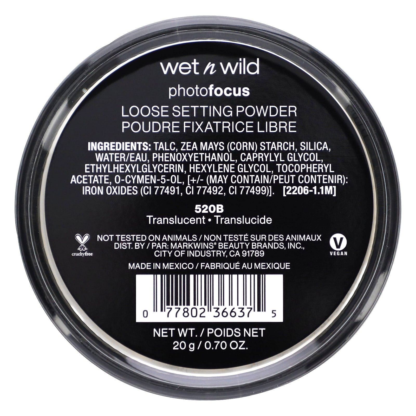 wet n wild, PhotoFocus™, Loose Setting Powder, 520B Translucent, 0.70 oz (20 g) - Image 2
