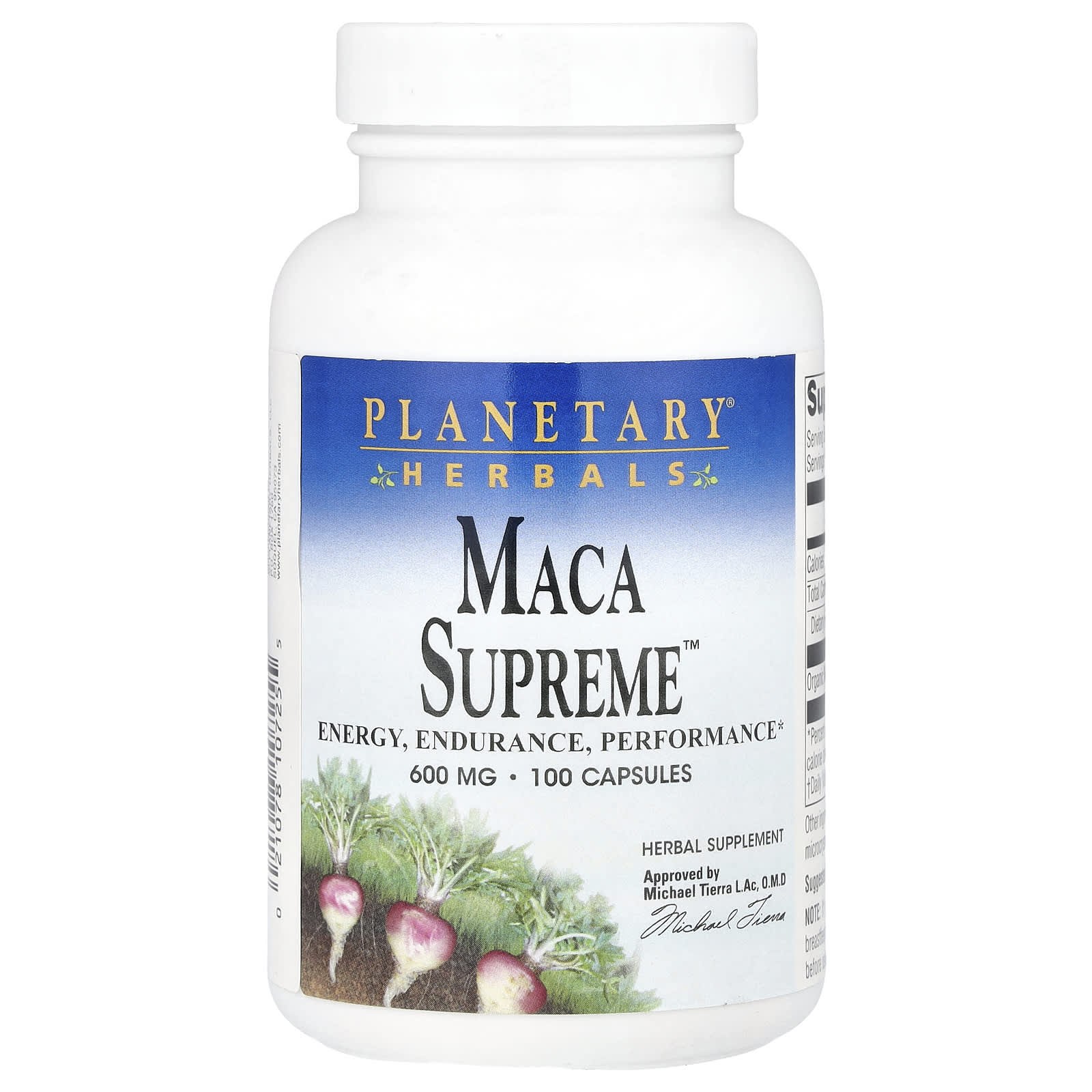 Planetary Herbals, Maca Supreme™, 600 mg , 100 Capsules - Image 1