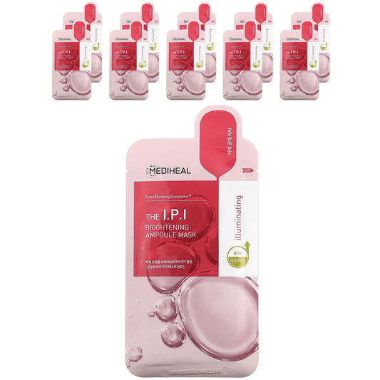 MEDIHEAL, The I.P.I, Brightening Ampoule Beauty Mask, 10 Sheets, 0.84 fl oz (25 ml) Each - Image 1