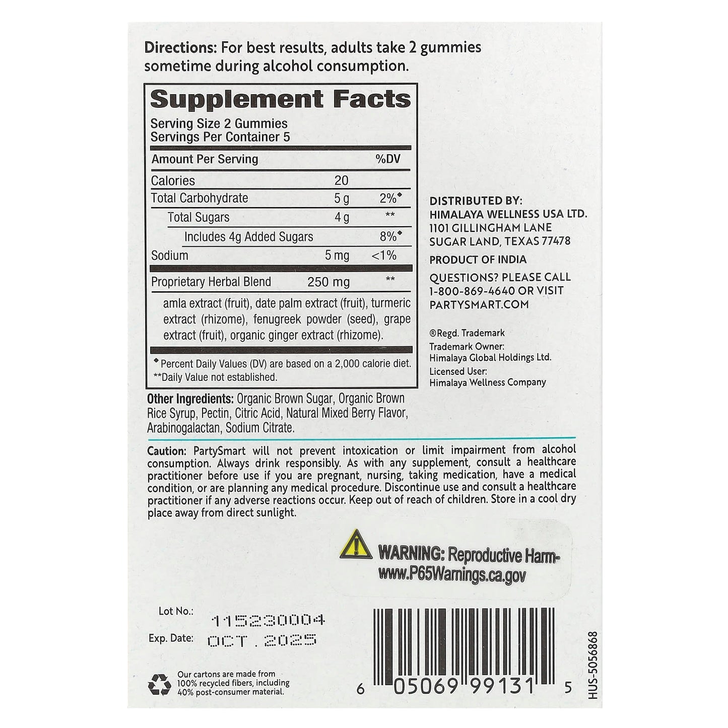 Himalaya PartySmart Mixed Berry Gummies for Morning Relief - Image 2
