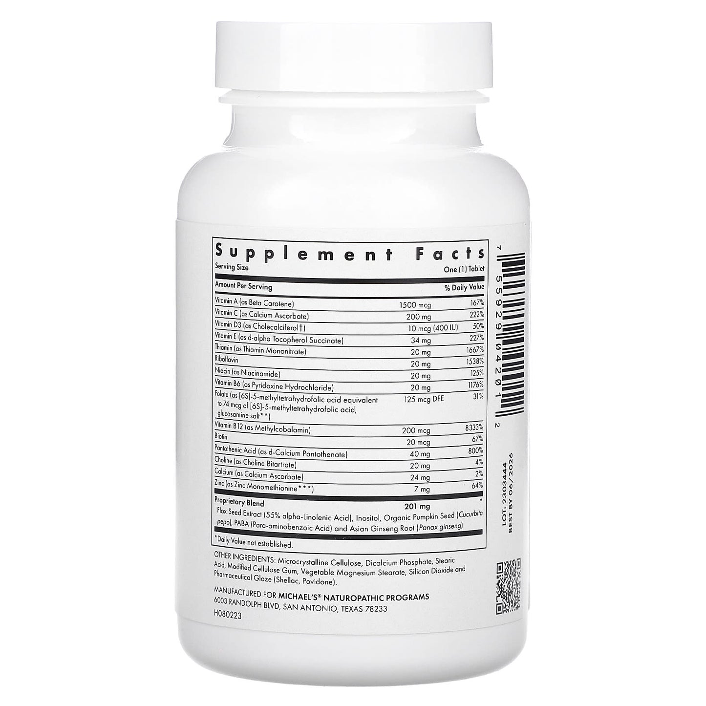 Michael's Health, Pre-Teen Boys Multivitamin, 60 Vegetarian Tablets - Image 2