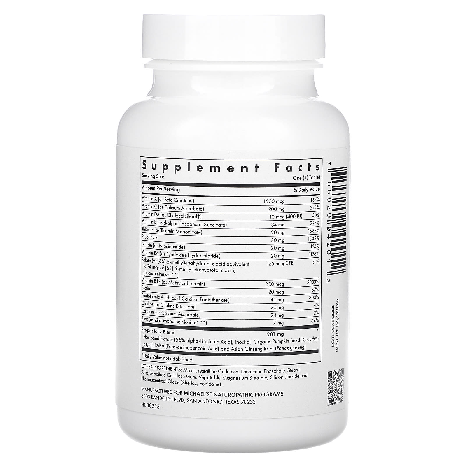 Michael's Health, Pre-Teen Boys Multivitamin, 60 Vegetarian Tablets - Image 2