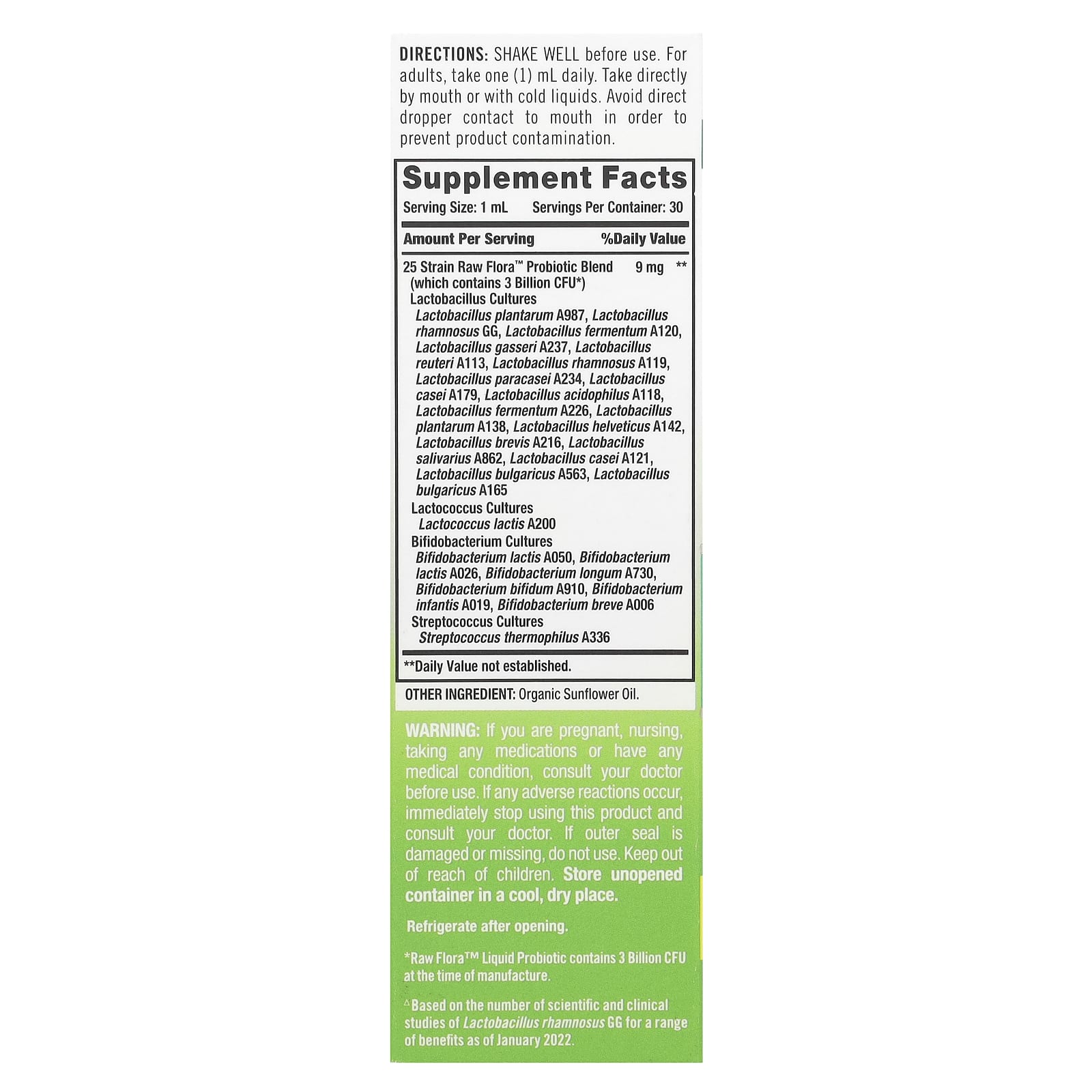 Nature's Truth, Raw Flora™ Liquid Probiotic, Unflavored, 3 Billion CFU, 1 fl oz (30 ml) - Image 2