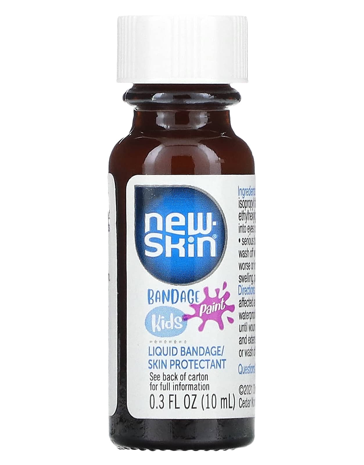New Skin, Kids, Bandage Paint, Liquid Bandage/Skin Protectant, Purple, 0.3 fl oz (10 ml) - Image 1