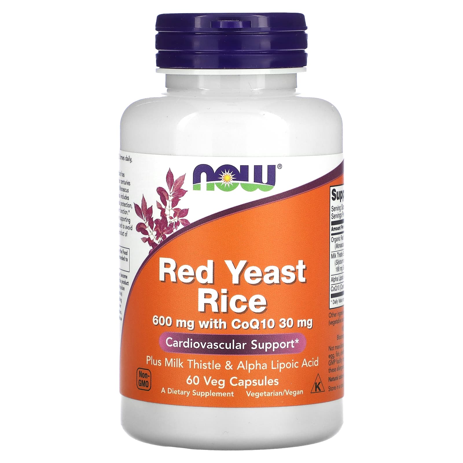 NOW Foods, Red Yeast Rice, 60 Veg Capsules - Image 1