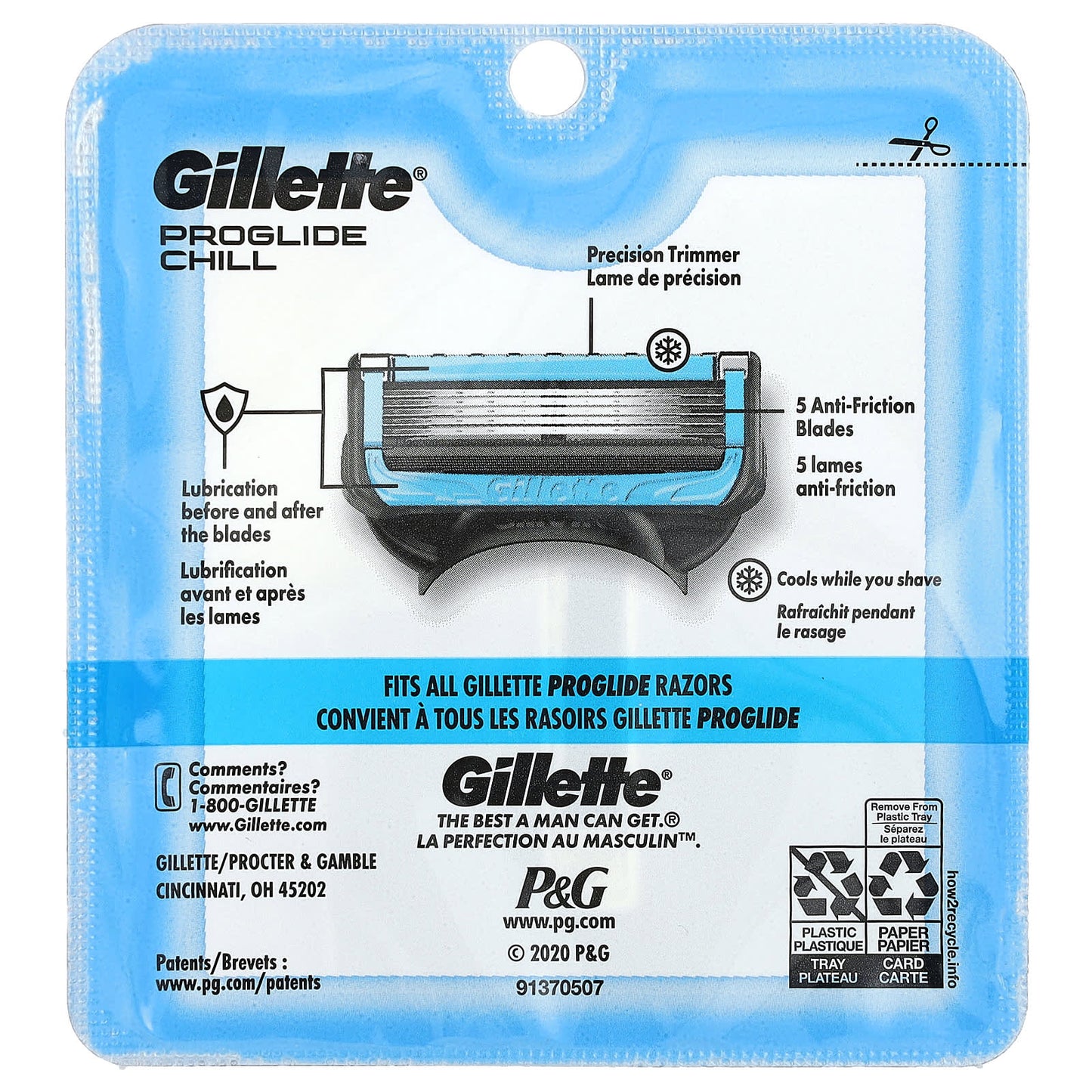 Gillette ProGlide Chill, 4 Cartridges for Comfortable Shaves - Image 2