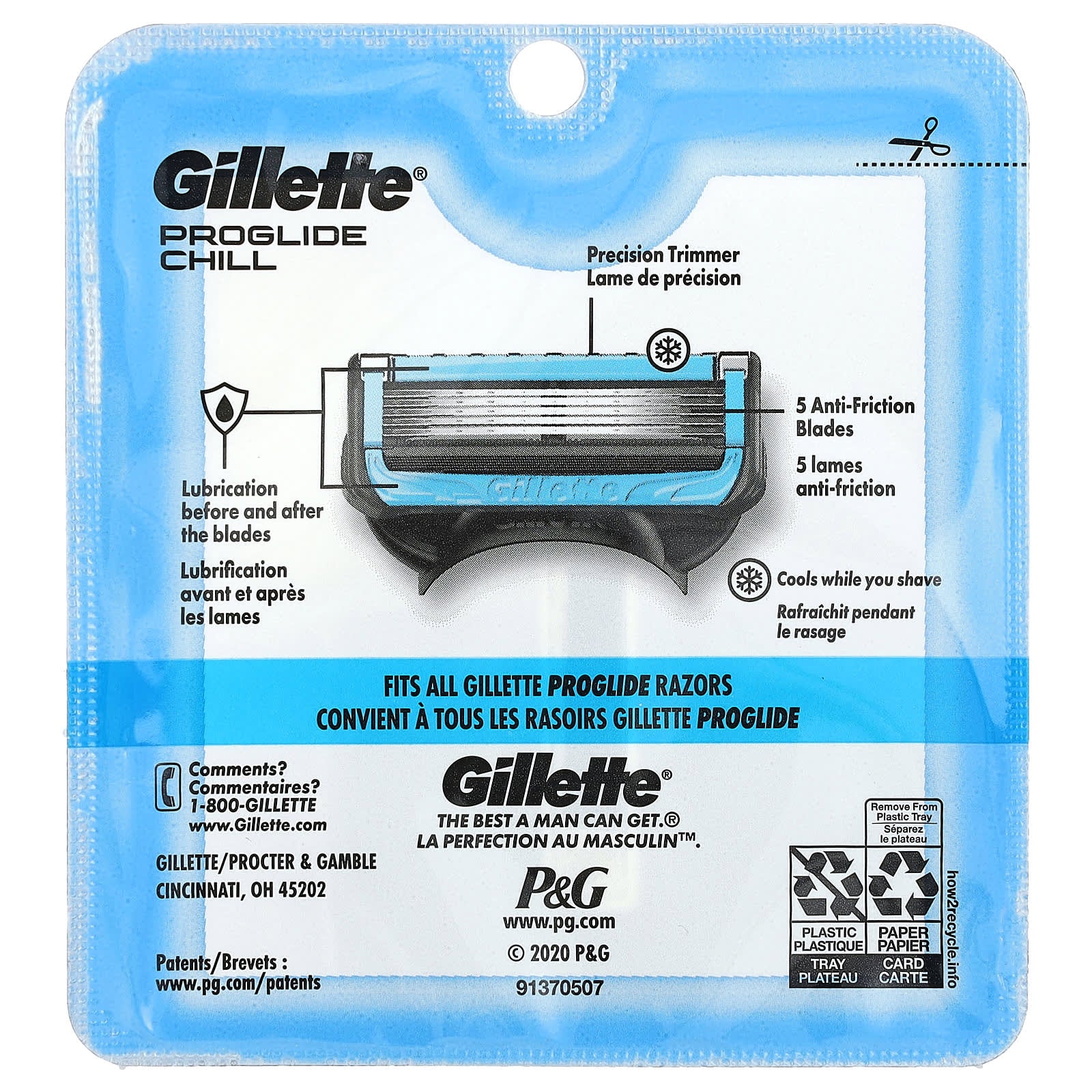 Gillette ProGlide Chill, 4 Cartridges for Comfortable Shaves - Image 2