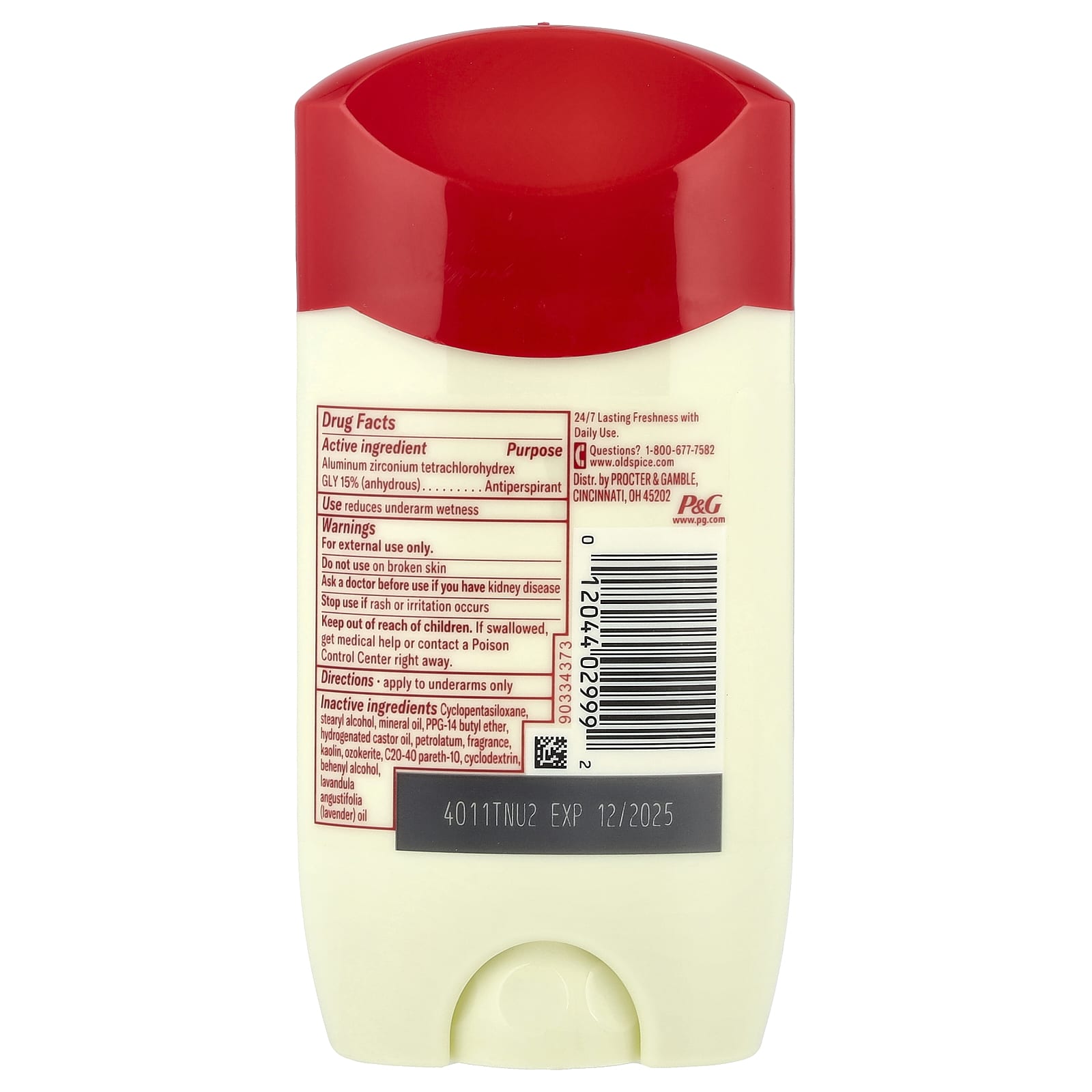 Old Spice, Antiperspirant & Deodorant, Wilderness with Lavender, 2.6 oz (73 g) - Image 2