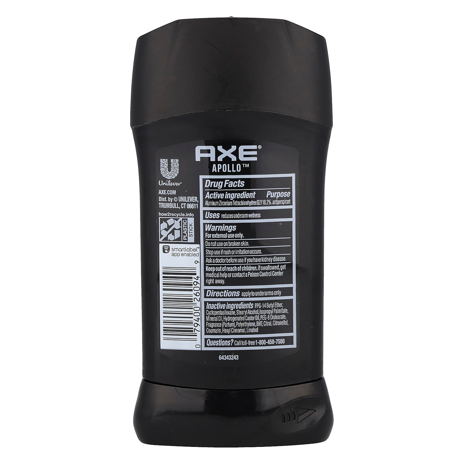 Axe Apollo 48H Sweat & Odor Protection Antiperspirant, 2.7 oz - Image 2
