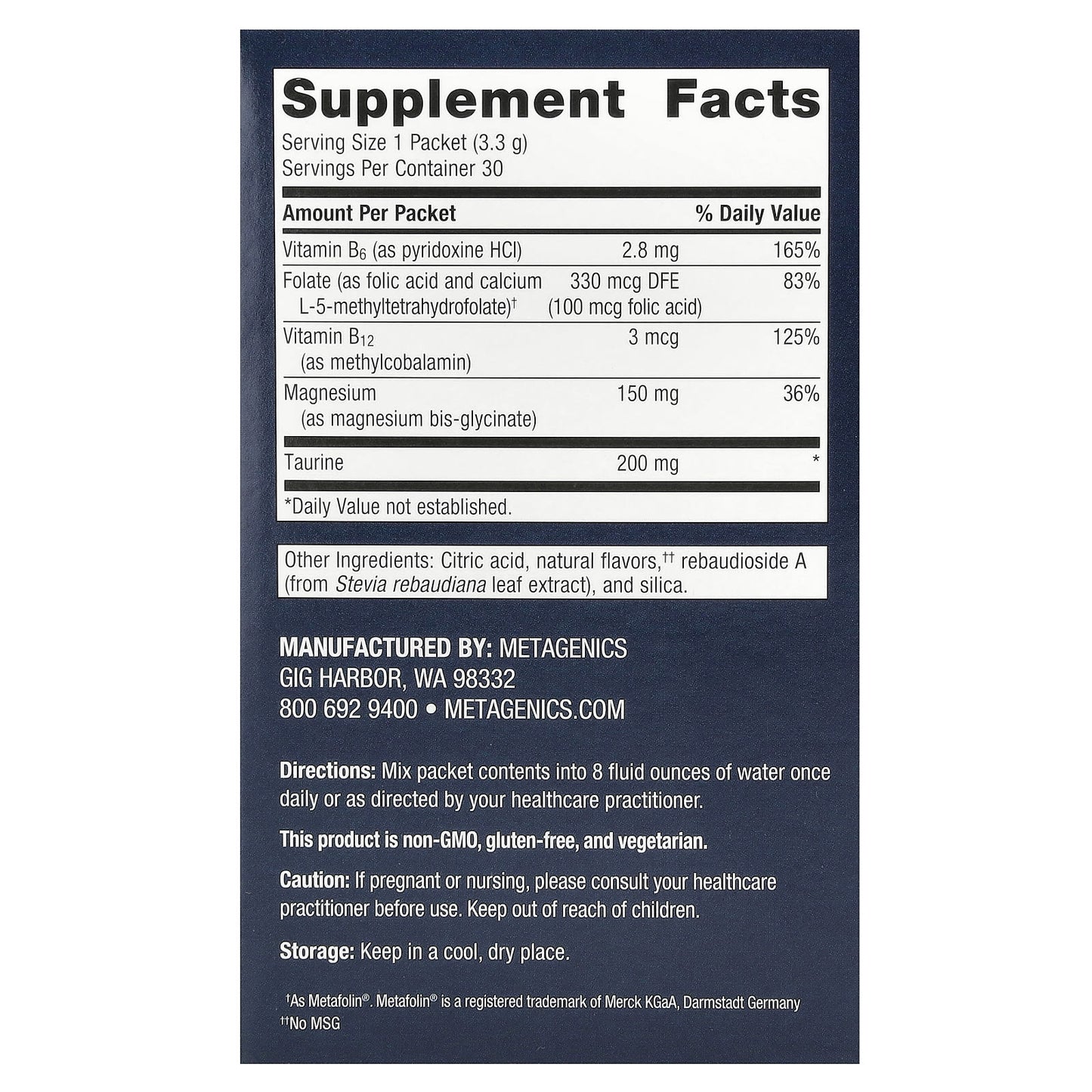 Metagenics, MetaRelax, Orange Citrus, 30 Packets, 0.11 oz (3.3 g) Each - Image 2