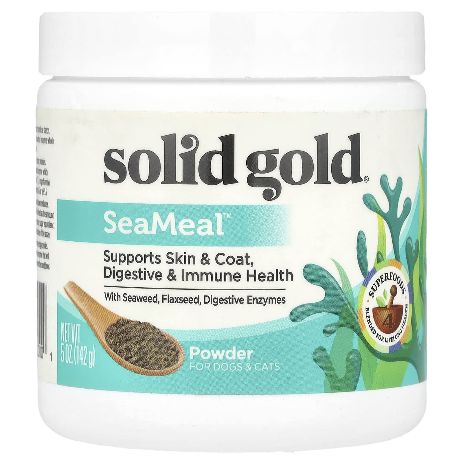 Solid Gold, SeaMeal™ Powder, For Dogs & Cats , 5 oz (142 g) - Image 1
