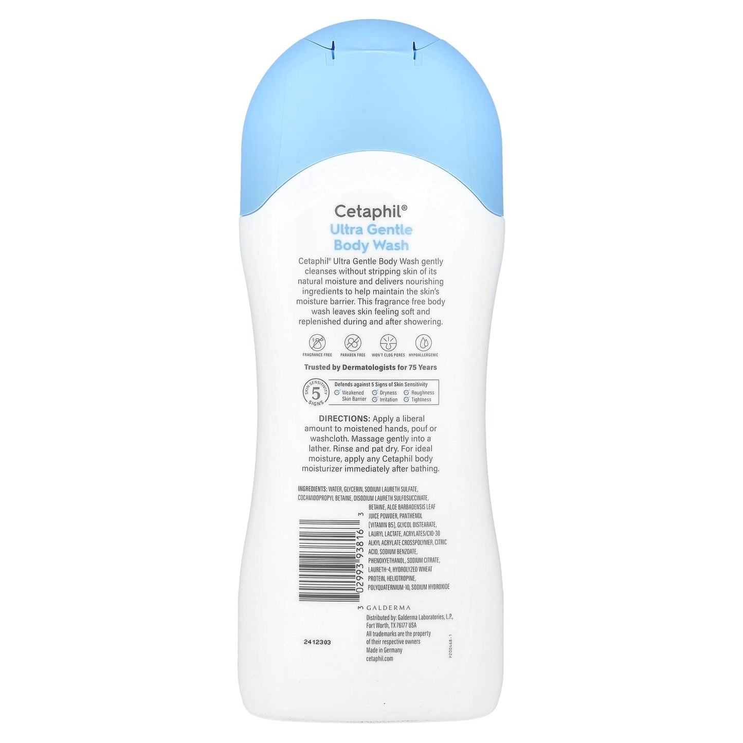 Cetaphil Ultra Gentle Fragrance-Free Body Wash for Sensitive Skin 16.9 oz - Image 2