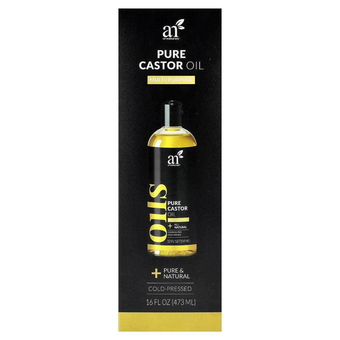 Pure Cold-Pressed Castor Oil for Skin & Hair - 16 fl oz - Image 2