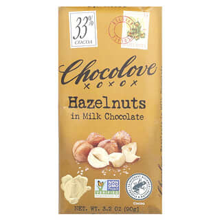 Rich Hazelnut Treats in Creamy Milk Chocolate by Chocolove (90g, 33% Cocoa)