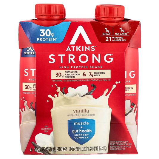 Atkins Vanilla High Protein Shake for Weight Loss and Lean Muscle Mass - Image 1