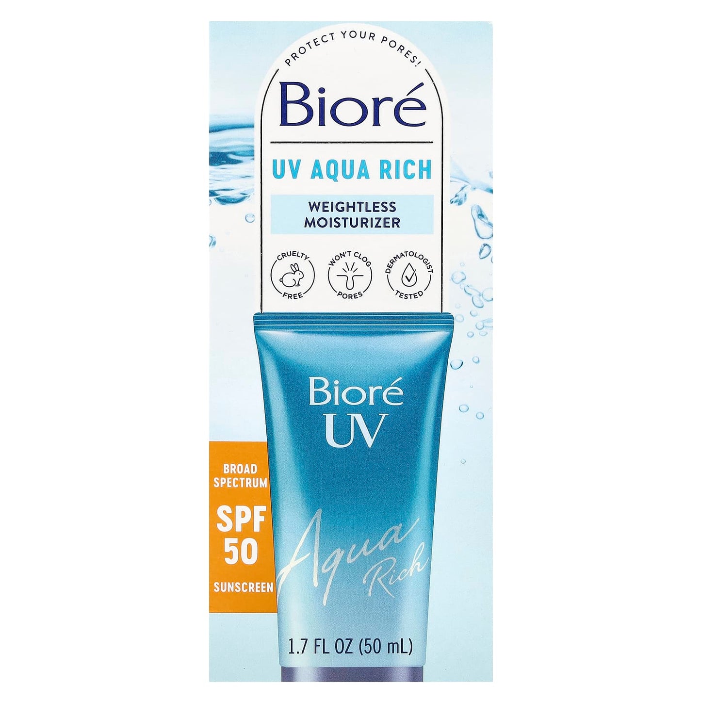 UV Aqua Rich Weightless Moisturizer SPF 50 by Biore - Image 2