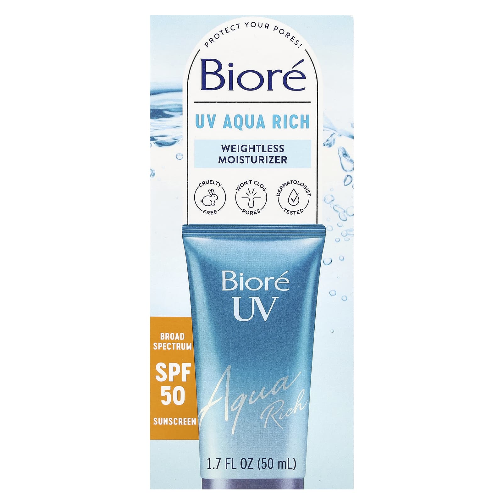 UV Aqua Rich Weightless Moisturizer SPF 50 by Biore - Image 2