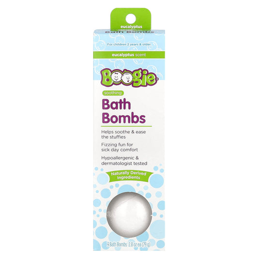 Eucalyptus Soothing Bath Bombs for Kids - 3 Pack, 2.8 oz Each - Image 1