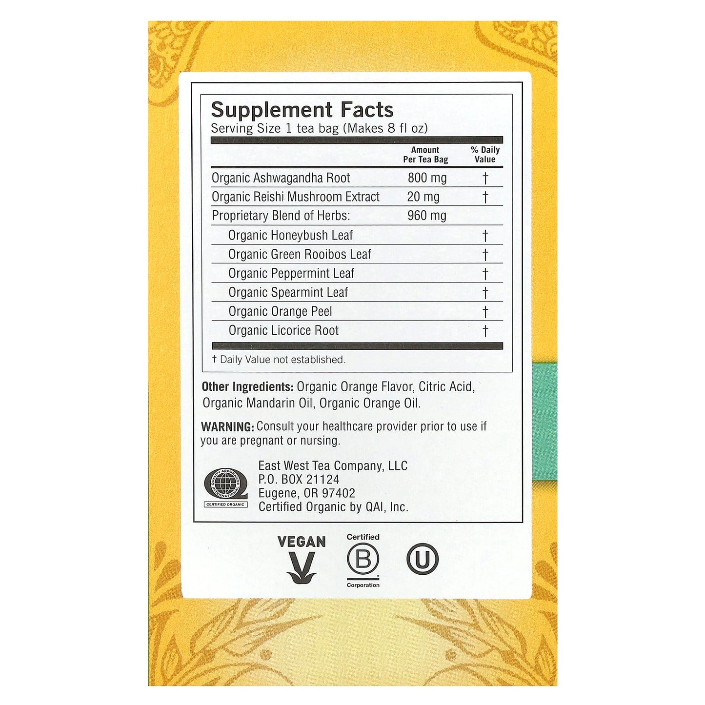 Yogi Tea, Mandarin Mint Mindfulness, Caffeine Free, 16 Tea Bags, 1.12 oz (32 g) - Image 2