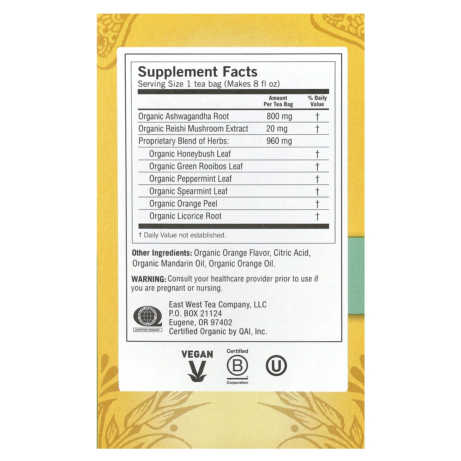 Yogi Tea, Mandarin Mint Mindfulness, Caffeine Free, 16 Tea Bags, 1.12 oz (32 g) - Image 2