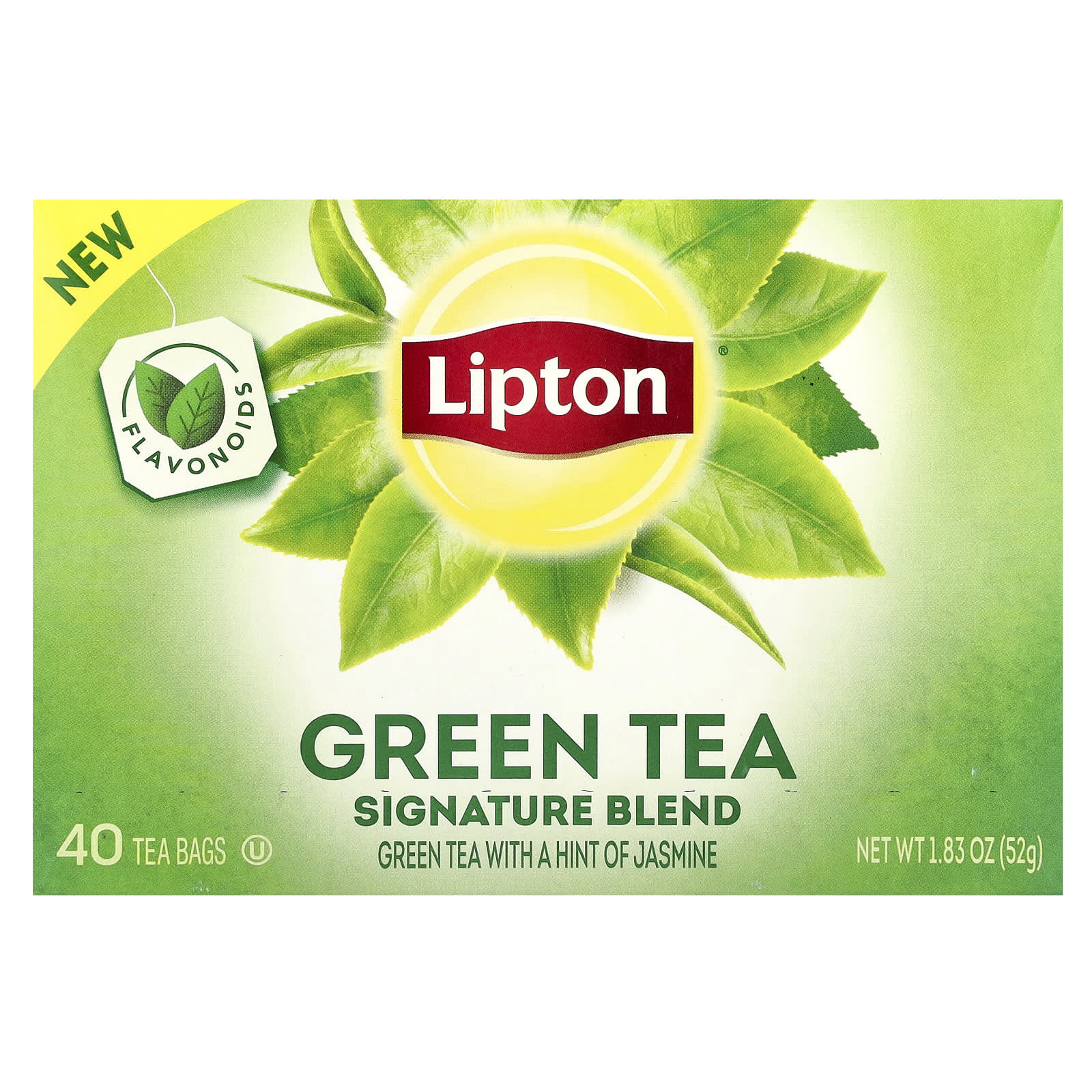 Lipton, Green Tea, Signature Blend , 40 Tea Bags, 1.83 oz (52 g) - Image 1