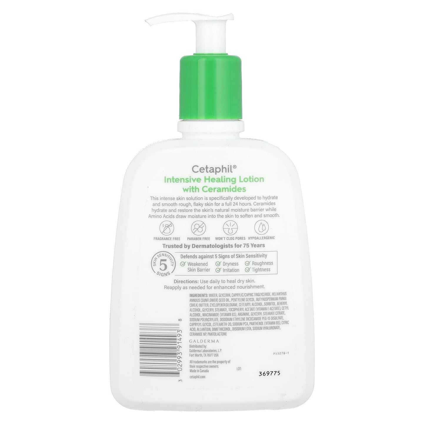 Cetaphil Intensive Healing Lotion with Ceramides, Fragrance Free, 473ml - Image 2