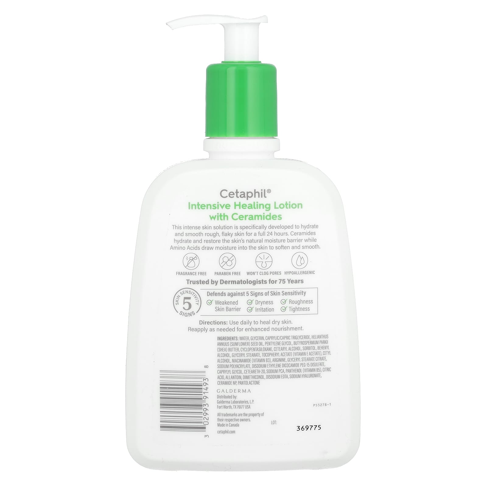 Cetaphil Intensive Healing Lotion with Ceramides, Fragrance Free, 473ml - Image 2
