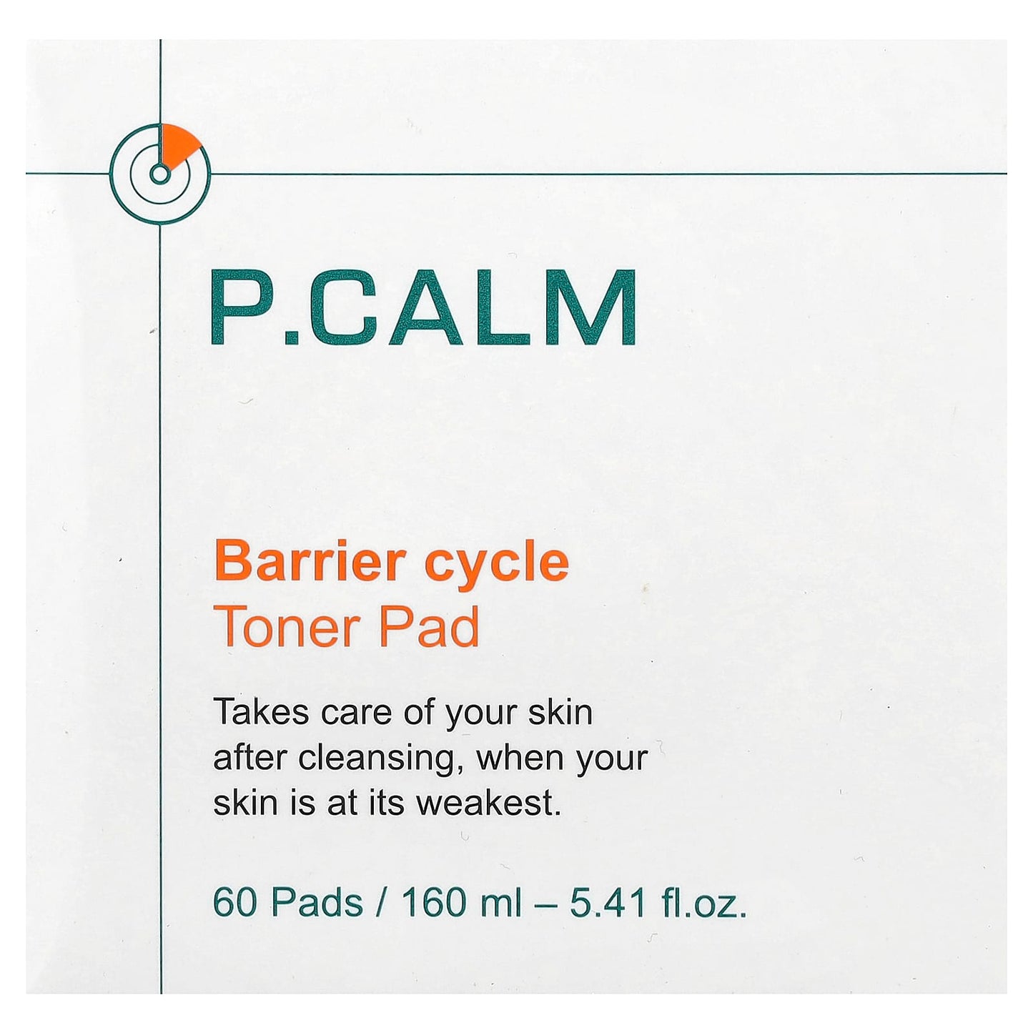 P.CALM, Barrier Cycle Toner Pad, 60 Pads, 5.41 fl oz (160 ml) - Image 2